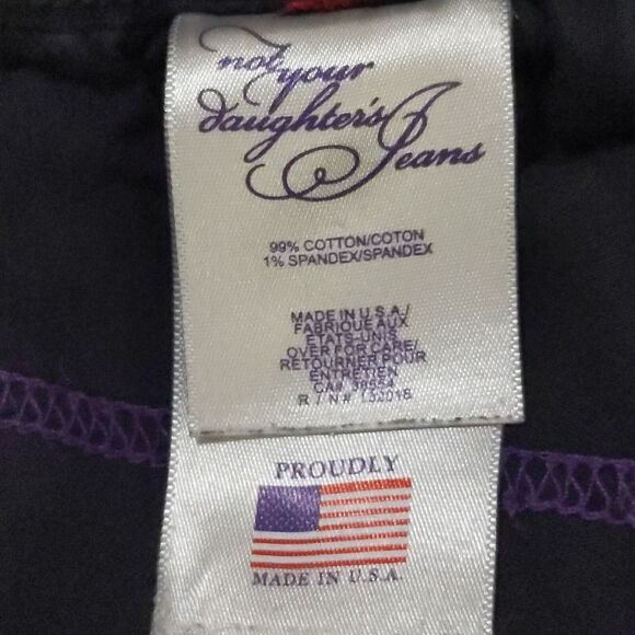 NYDJ Slim Straight Leg Jeans Women 12 Black Made in‎ USA Old Label D49 - Picture 13 of 16